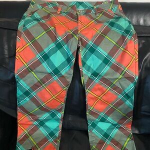 Plaid Womens Ladies Loudmouth Golf Capri Pants